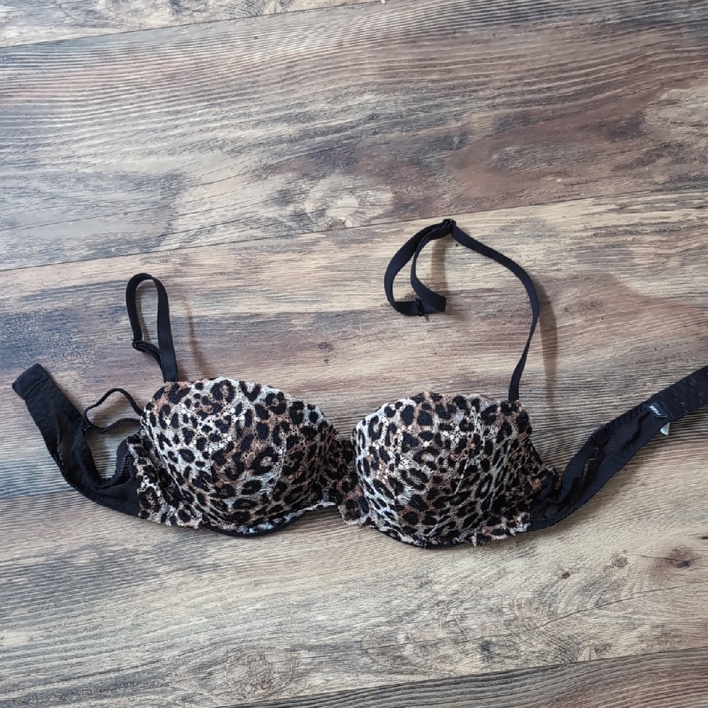 Leopard Print Victorias Secret PINK Balconette Women's Bra